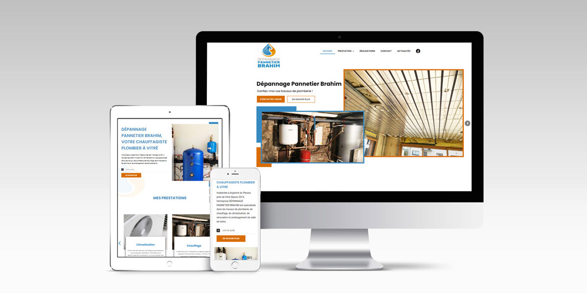 Depannage Pannetier Brahim Chauffagiste Vitre Website Mockup